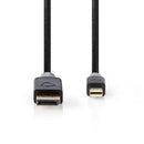 Nedis CCBW37404AT20 Mini-displayport - Displayport-kabel Mini-displayport Male - Displayport Male 2