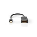 Nedis CCBW37454AT02 Mini-displayport - Displayport-kabel Mini-displayport Male - Displayport Female