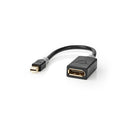 Nedis CCBW37454AT02 Mini-displayport - Displayport-kabel Mini-displayport Male - Displayport Female