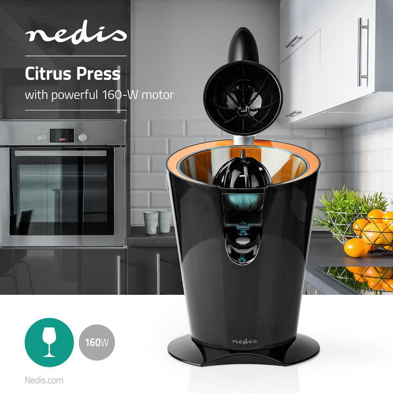 Nedis KAJC300CBK Citruspers Druppelstop 160 Watt Zwart