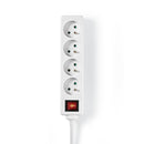 Nedis EXSO415E2WT Stekkerdoos France / Type-e (cee 7/6) 4-wegs 1.50 M 3680 W 16 A Soort Aarding: Aa