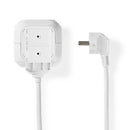 Nedis EXSOC415UFWT Stekkerdoos Kubus 4-wegs Schuko 2x Usb 1,5 M 3x 1,5 Mm² Wit