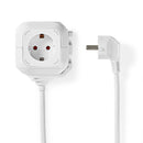 Nedis EXSOC415UFWT Stekkerdoos Kubus 4-wegs Schuko 2x Usb 1,5 M 3x 1,5 Mm² Wit