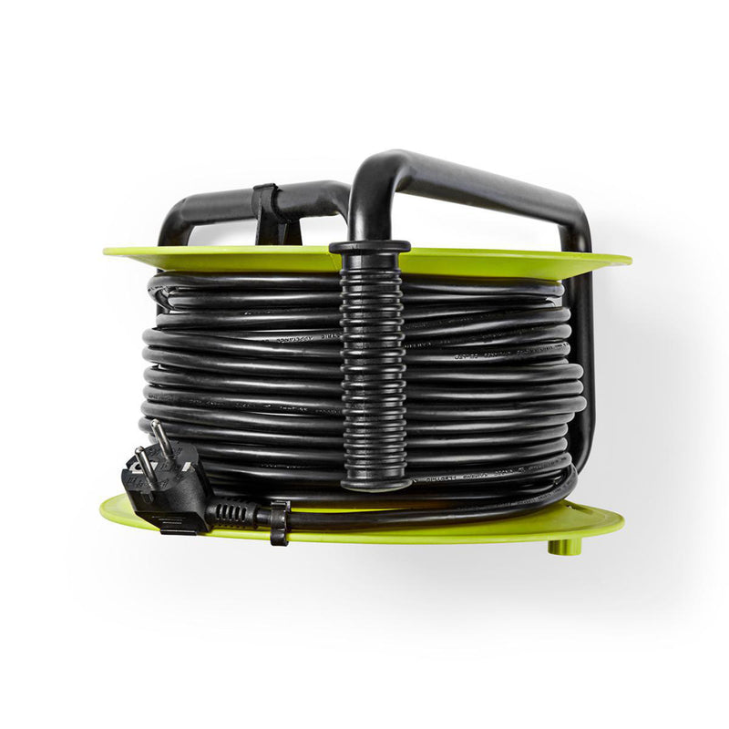 Nedis PECCR50UFGN Kabelhaspel 50.0 M 3x 1.5 Mm² Thermische Beveiliging Schuko & Usb