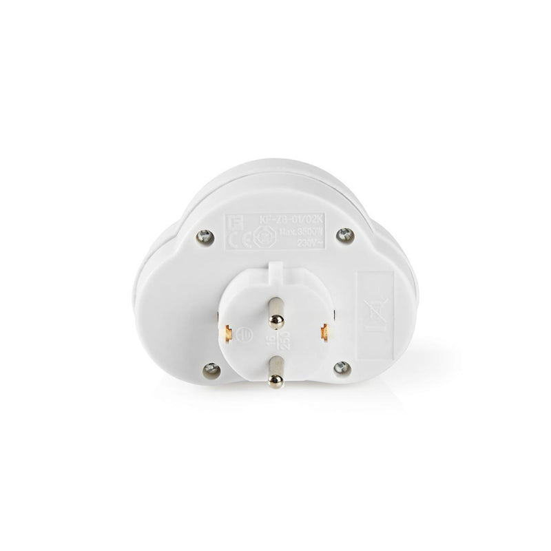 Nedis PSSPL202SFWT Stopcontactsplitter 2-wegs Aan/uit Wit