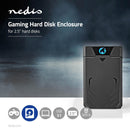 Nedis GHDDE25300BK Hardeschijfbehuizing Gaming 2.5&quot; Sata Ii-verbinding Usb 3.1 6 Gbps