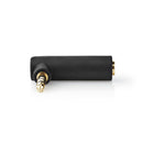 Nedis CABW22980AT Stereo-audioadapter 3,5 Mm Male - 3,5 Mm Female 90&deg; Gehoekt 4-polig Antraciet