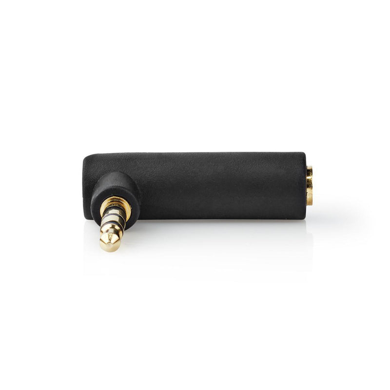 Nedis CABW22980AT Stereo-audioadapter 3,5 Mm Male - 3,5 Mm Female 90&deg; Gehoekt 4-polig Antraciet