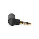 Nedis CABW22980AT Stereo-audioadapter 3,5 Mm Male - 3,5 Mm Female 90&deg; Gehoekt 4-polig Antraciet