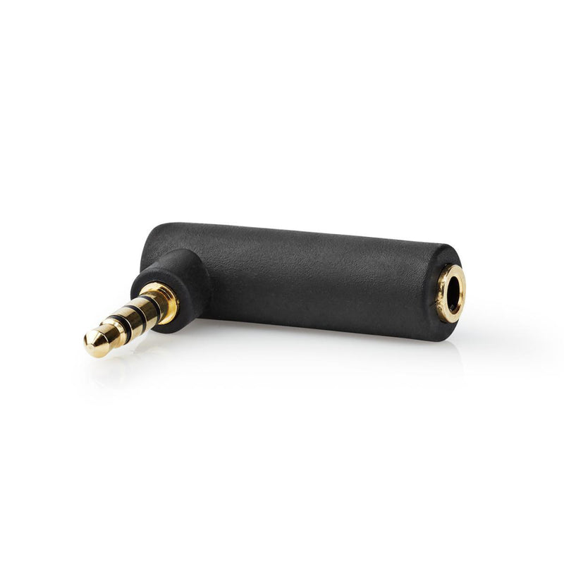 Nedis CABW22980AT Stereo-audioadapter 3,5 Mm Male - 3,5 Mm Female 90&deg; Gehoekt 4-polig Antraciet