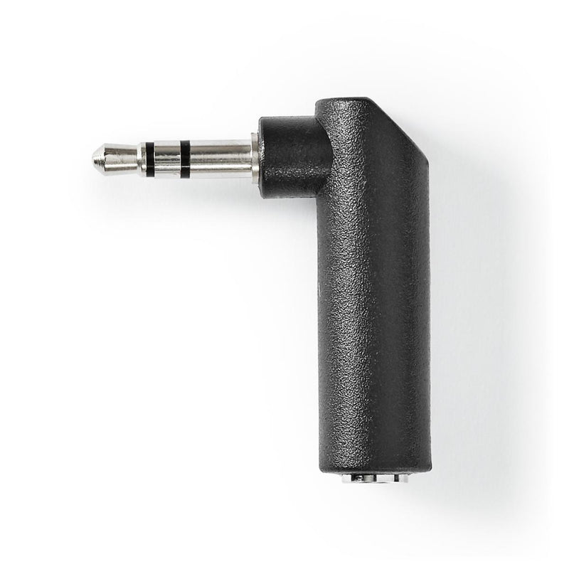 Nedis CAGP22975BK Stereo-audioadapter 3,5 Mm Male - 3,5 Mm Female 90&deg; Gehoekt 3-polig 10 St Zwa