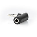 Nedis CAGP22975BK Stereo-audioadapter 3,5 Mm Male - 3,5 Mm Female 90&deg; Gehoekt 3-polig 10 St Zwa