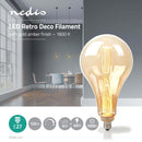 Nedis LBRDE27PS165AR Retro Deco Ps165 E27 4 W 120 Lm 1800 K