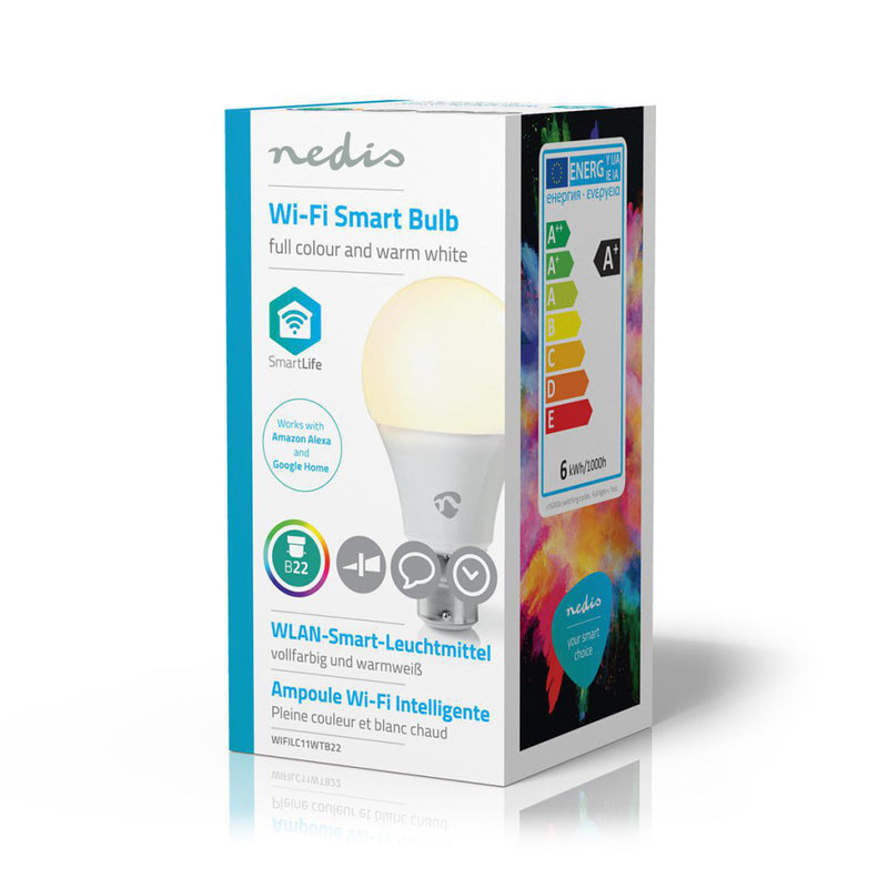 Nedis WIFILC11WTB22 Wi-fi Smart Led-lamp Full-colour En Warm-wit B22