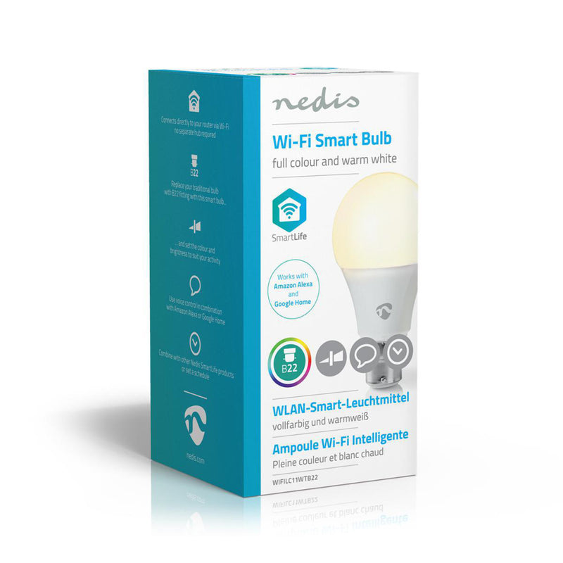 Nedis WIFILC11WTB22 Wi-fi Smart Led-lamp Full-colour En Warm-wit B22