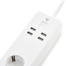 Nedis WIFIP311FWT Wi-fi Smart Stekkerdoos 3x Schuko Type F 4x Usb 16 A