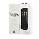 Nedis CATB24000GY30 Subwoofer-kabel Rca Male 2x Rca Male Verguld 3.00 M Rond 4.5 Mm Grijs / Gun Met