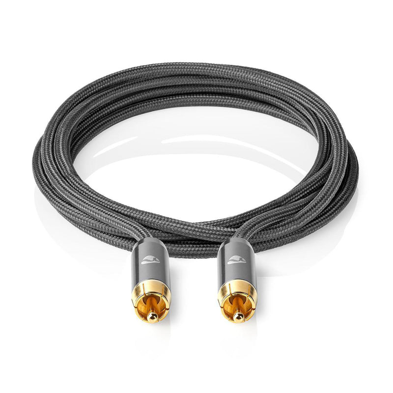 Nedis CATB24170GY10 Digitale Audiokabel Rca Male - Rca Male Gun Metal Grey Gevlochten