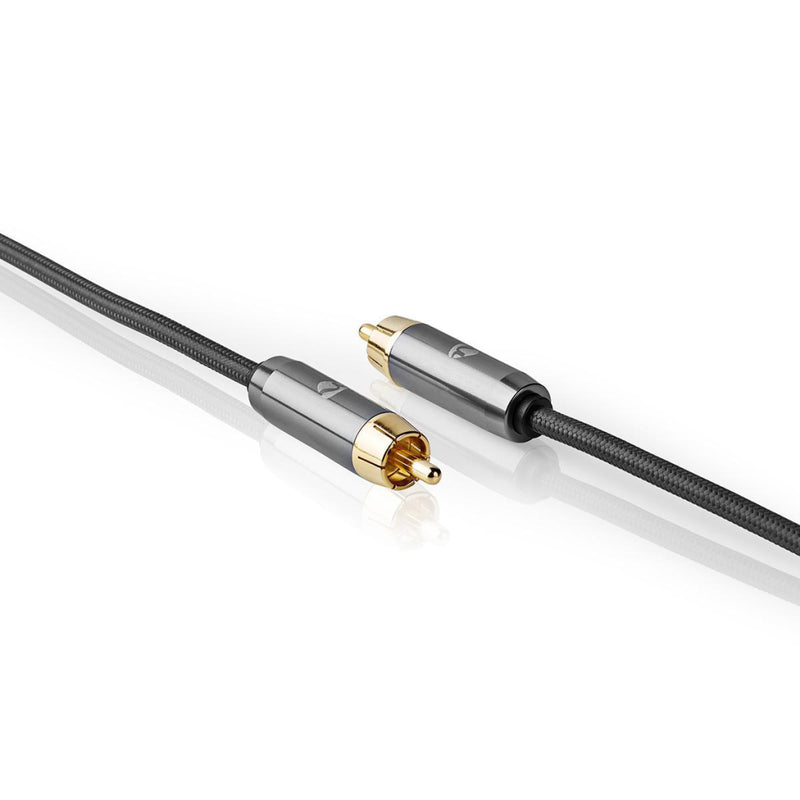 Nedis CATB24170GY10 Digitale Audiokabel Rca Male - Rca Male Gun Metal Grey Gevlochten