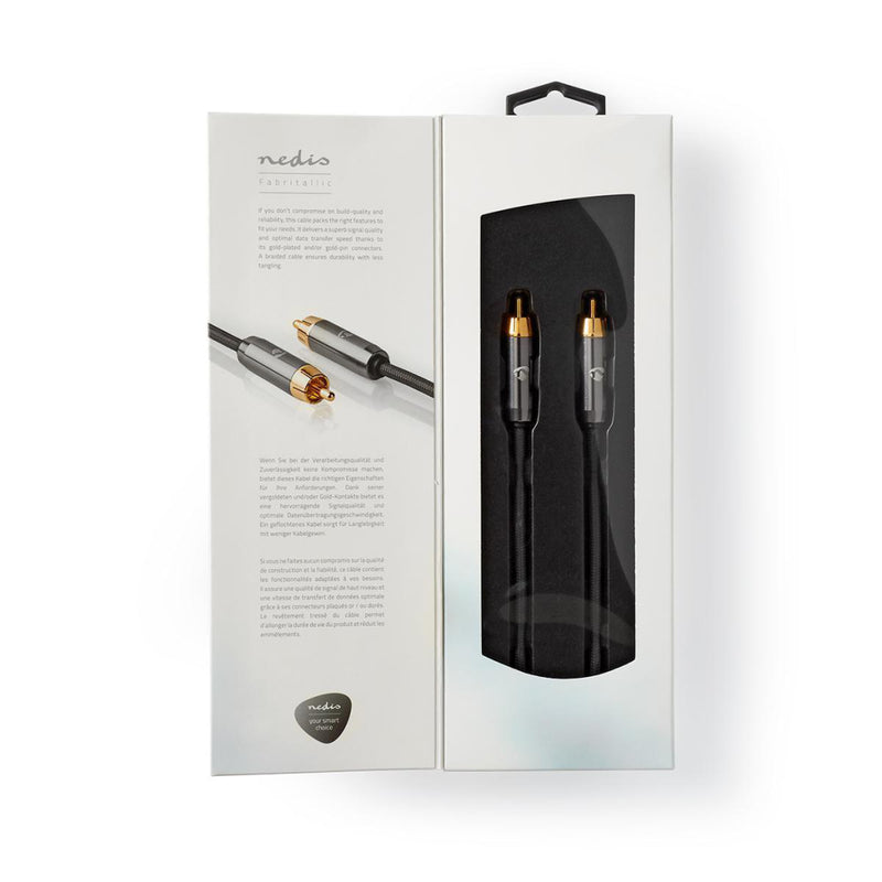 Nedis CATB24170GY10 Digitale Audiokabel Rca Male - Rca Male Gun Metal Grey Gevlochten