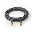 Nedis CSTB41000GY50 Satelliet- En Antennekabel F Male - F Male 5,0 M Gun Metal Grey
