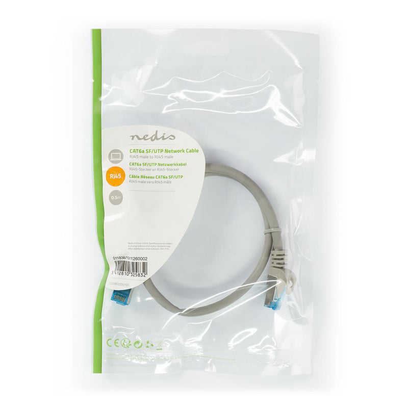 Nedis CCGP85330GY05 Cat6a Sf/utp-netwerkkabel Rj45 Male - Rj45 Male 0,5 M Grijs