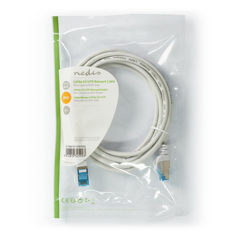 Nedis CCGP85330WT20 Cat6a Sf/utp-netwerkkabel Rj45 Male - Rj45 Male 2,0 M Wit