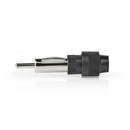 Nedis CACO005BK Connector Voor Auto-antenne Male 10 Stuks Pvc Zwart