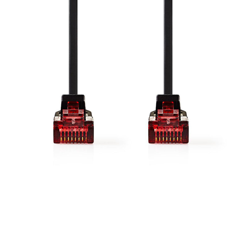Nedis CCGP85216BK100 Cat6 Utp-netwerkkabel Plat Rj45 Male - Rj45 Male 5,0 M Zwart