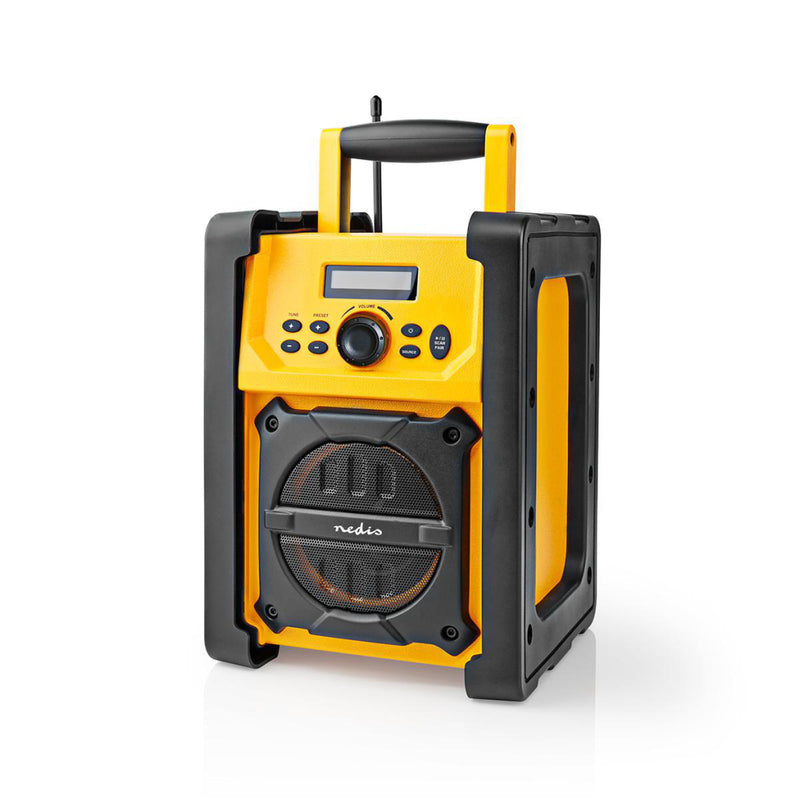 Nedis RDFM3100YW Fm-bouwradio 15 W Bluetooth® Ipx5 Handvat Geel / Zwart