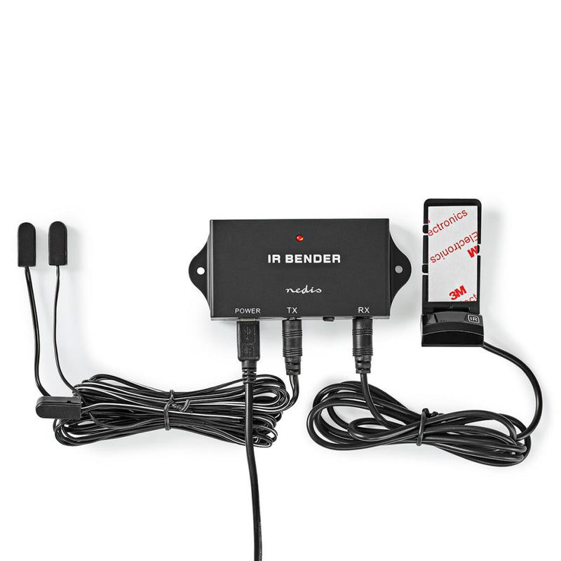 Nedis IREX050BK Ir-extender Voor Afstandsbedieningen 30 - 60 Khz Voor 3 Apparaten 7,0 M Bereik Zwar
