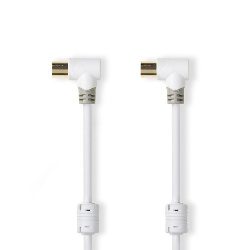 Nedis CSBW40010WT30 Coaxkabel Iec (coax) Male Iec (coax) Female Verguld 100 Db 75 Ohm Dubbel Afgesc