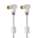 Nedis CSBW40010WT30 Coaxkabel Iec (coax) Male Iec (coax) Female Verguld 100 Db 75 Ohm Dubbel Afgesc