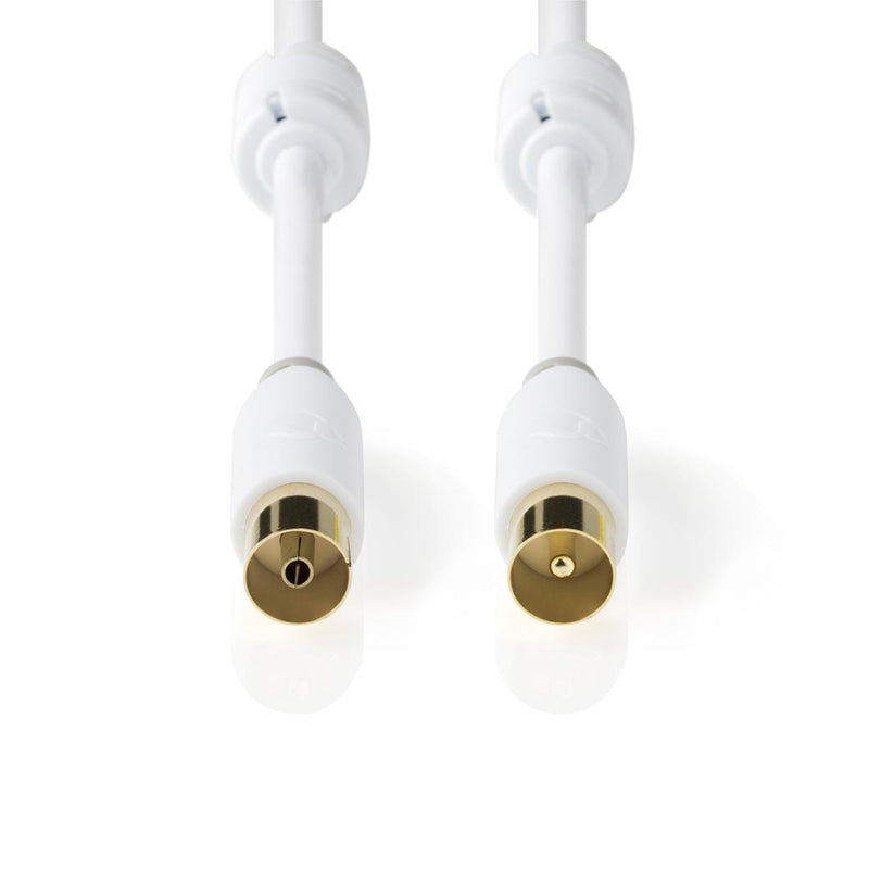 Nedis CSBW40015WT30 Coaxkabel 100 Db Iec (coax) Male - Iec (coax) Female 3,0 M Wit