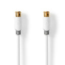 Nedis CSBW41300WT100 Satelliet- &amp; Antennekabel F Male Quick - F Male Quick 10,0 M Wit