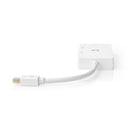 Nedis CCGB37466WT02 Mini-displayport Multipoort-adapterkabel Mini-displayport Male - Vga Female + D