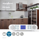 Nedis RDFM4000WT Fm-radio Keukenradio Onderbouw 30 Voorkeurstations Display Met Automatische Dimmer