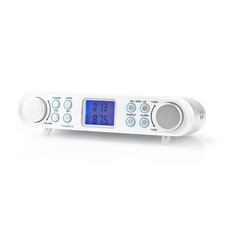 Nedis RDFM4000WT Fm-radio Keukenradio Onderbouw 30 Voorkeurstations Display Met Automatische Dimmer