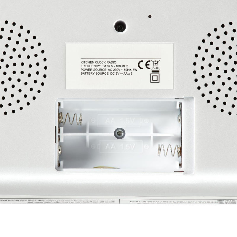 Nedis RDFM4000WT Fm-radio Keukenradio Onderbouw 30 Voorkeurstations Display Met Automatische Dimmer