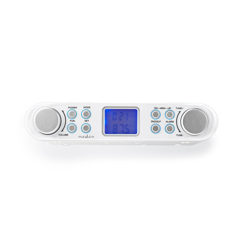 Nedis RDFM4000WT Fm-radio Keukenradio Onderbouw 30 Voorkeurstations Display Met Automatische Dimmer