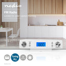 Nedis RDFM4010WT Fm Radio Onder De Kast 20 Voorkeurzenders Automatische Dimmer Wit