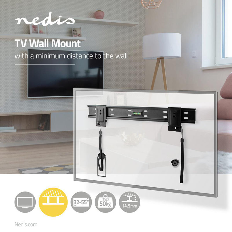 Nedis TVWM1036BK Vaste Tv-muurbeugel 32-55 &quot; Maximaal Schermgewicht: 50 Kg Minimale Muurafstan