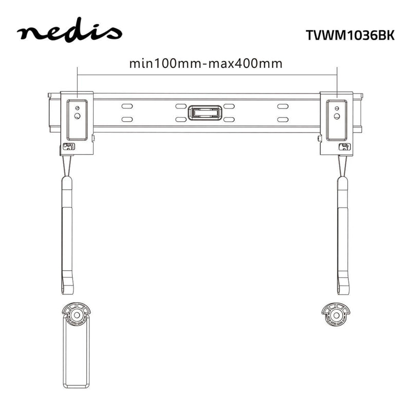 Nedis TVWM1036BK Vaste Tv-muurbeugel 32-55 &quot; Maximaal Schermgewicht: 50 Kg Minimale Muurafstan