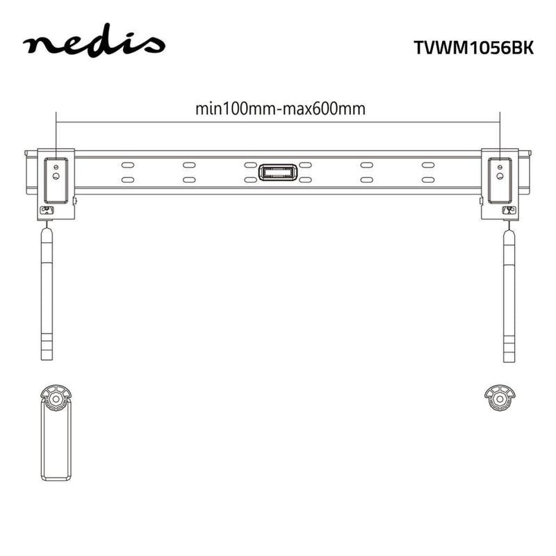 Nedis TVWM1056BK Tv Muurbeugel Vast 37 - 70&quot; 50 Kg