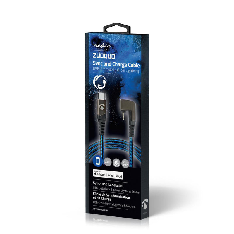 Nedis GCTB39650AL20 Data- En Oplaadkabel Usb-c-&trade; Male Naar Apple Lightning 8-pins Male Gaming