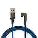 Nedis GCTB39300AL10 Data- En Oplaadkabel Usb-a Male Naar Apple Lightning 8-pins Male 180&deg;-aansl