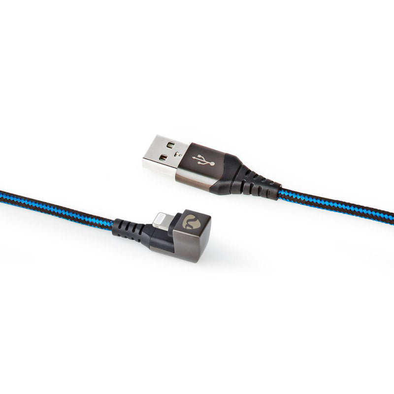 Nedis GCTB39300AL20 Data- En Oplaadkabel Usb-a Male Naar Apple Lightning 8-pins Male 180&deg;-aansl