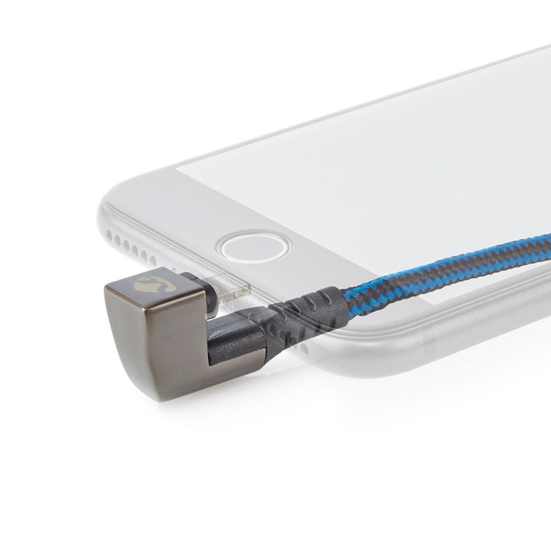 Nedis GCTB39300AL20 Data- En Oplaadkabel Usb-a Male Naar Apple Lightning 8-pins Male 180&deg;-aansl