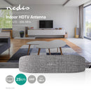 Nedis ANIR2511GY700 Hdtv-antenne Voor Binnen 0 - 25 Km Versterking 28 Db Uhf Grijs
