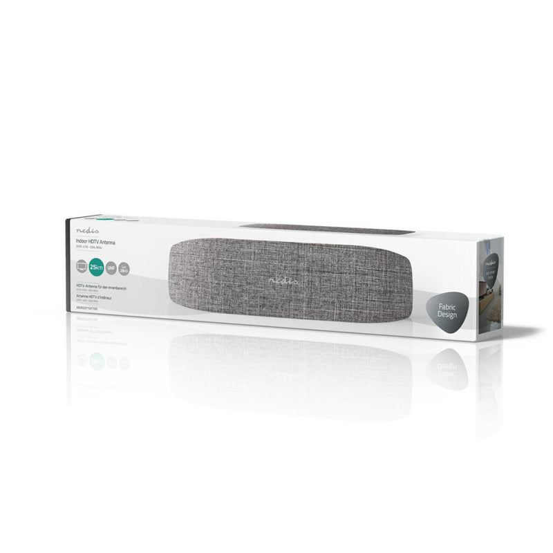 Nedis ANIR2511GY700 Hdtv-antenne Voor Binnen 0 - 25 Km Versterking 28 Db Uhf Grijs